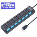 USB Hub 3.0 Hub USB 3 USB 2.0 Multi USB Splitter Adaptateur secteur 4/7 Port Multiple Expander 2.0 avec commutateur pour accessoires PC