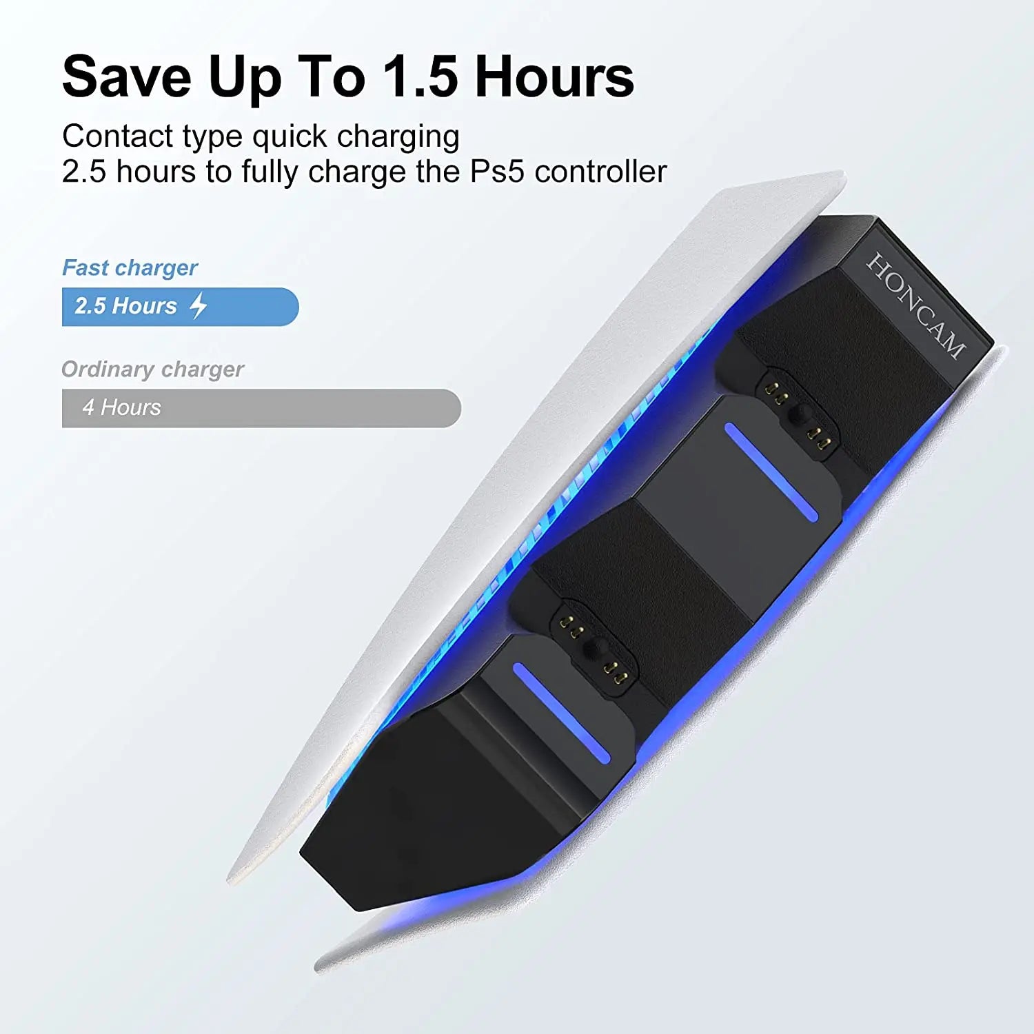 Pour PS5 Type-C Station de charge DualSense Support de charge à double quai de charge pour manette de jeu sans fil PlayStation 5 DualSense