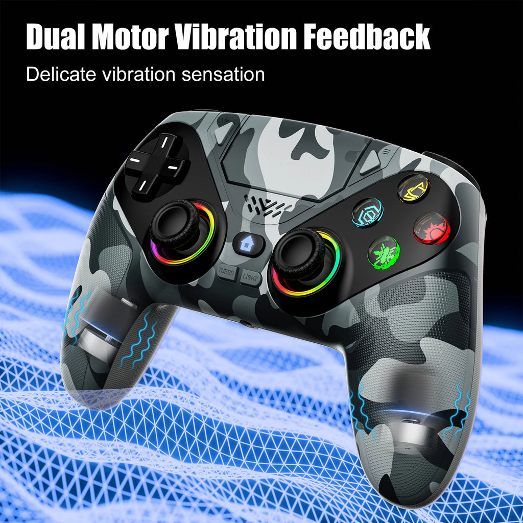 Contrôleur pour Playstation 5 PS5/PS5 Pro/Slim/PC, manette de jeu sans fil RVB avec déclencheur à effet Hall Marco/Turbo Joystick de jeu anti-dérive