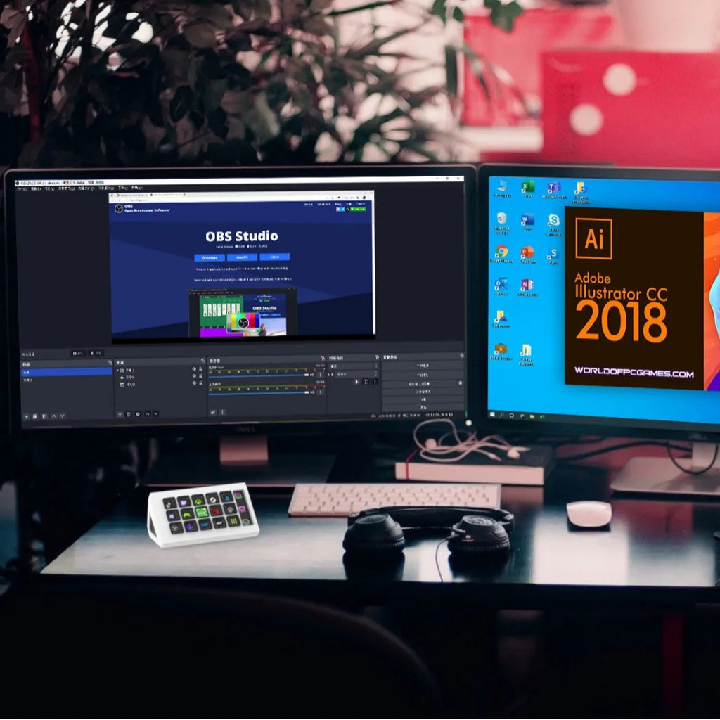 StreamDeck Mini Clavier Visuel Bouton LCD 15Touches Contrôleur De Création De Contenu En Direct Bouton Personnalisé Pour Windows/MacOS Kryboard Cadeau