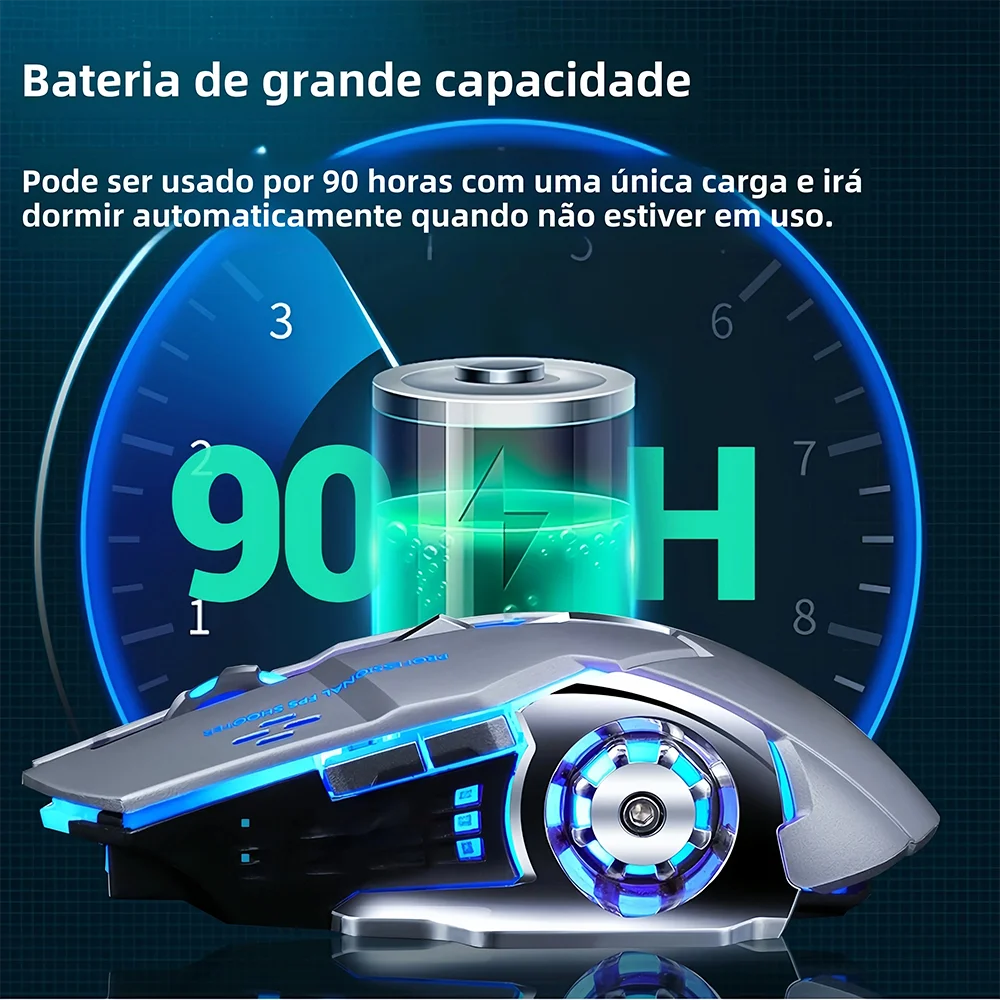Souris sans fil 2.4G Souris Bluetooth Souris de jeu rétroéclairée RVB Souris rechargeables Souris silencieuse 3600 DPI Souris pour ordinateur portable Macbook