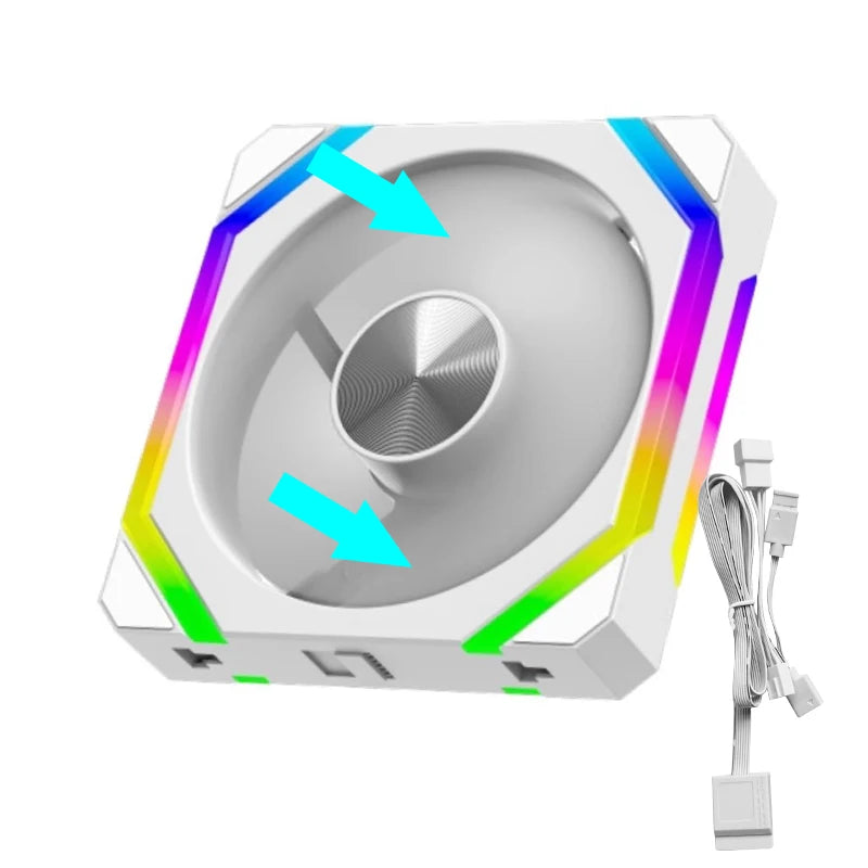 Ventilateur de refroidissement JUMPEAK CS120 ARGB 360mm 240mm Épissement modulaire empilable PWM Ventilateurs RGB silencieux de 120 mm pour le refroidisseur d’eau de boîtier de PC de jeu