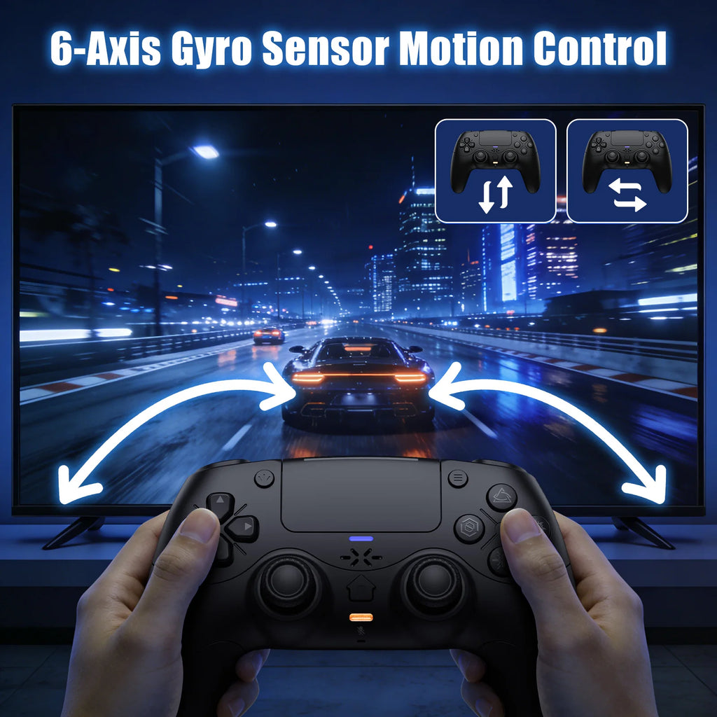 Manette de jeu pour Playstation 5 PS5/PC, contrôleur sans fil avec déclencheurs adaptatifs Rétroaction haptique Double choc Moteur linéaire Contrôle de jeu