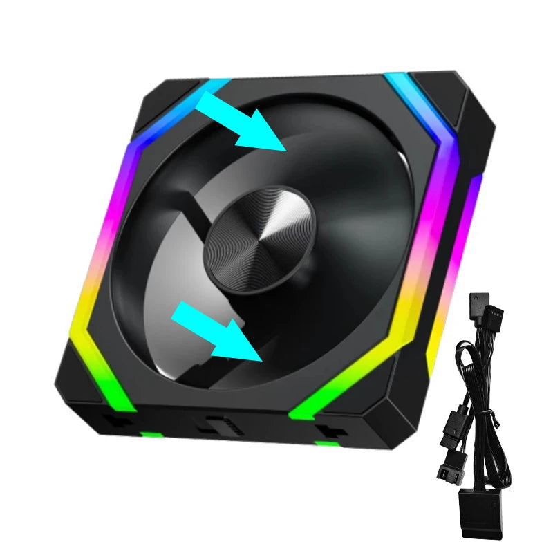 Ventilateur de refroidissement JUMPEAK CS120 ARGB 360mm 240mm Épissement modulaire empilable PWM Ventilateurs RGB silencieux de 120 mm pour le refroidisseur d’eau de boîtier de PC de jeu