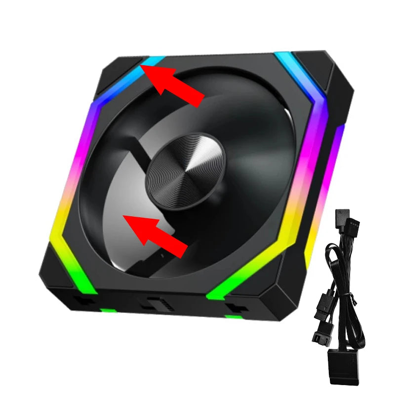 Ventilateur de refroidissement JUMPEAK CS120 ARGB 360mm 240mm Épissement modulaire empilable PWM Ventilateurs RGB silencieux de 120 mm pour le refroidisseur d’eau de boîtier de PC de jeu
