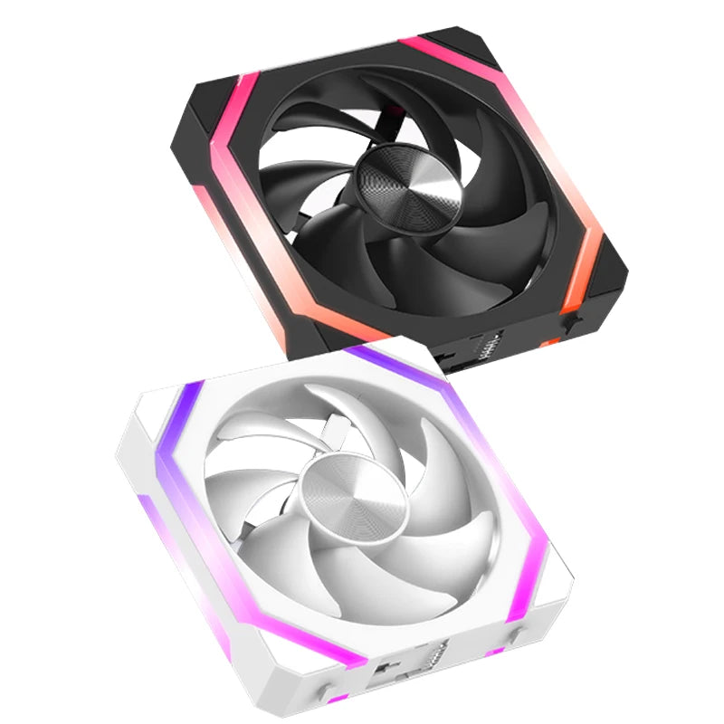 Ventilateur de refroidissement JUMPEAK CS120 ARGB 360mm 240mm Épissement modulaire empilable PWM Ventilateurs RGB silencieux de 120 mm pour le refroidisseur d’eau de boîtier de PC de jeu