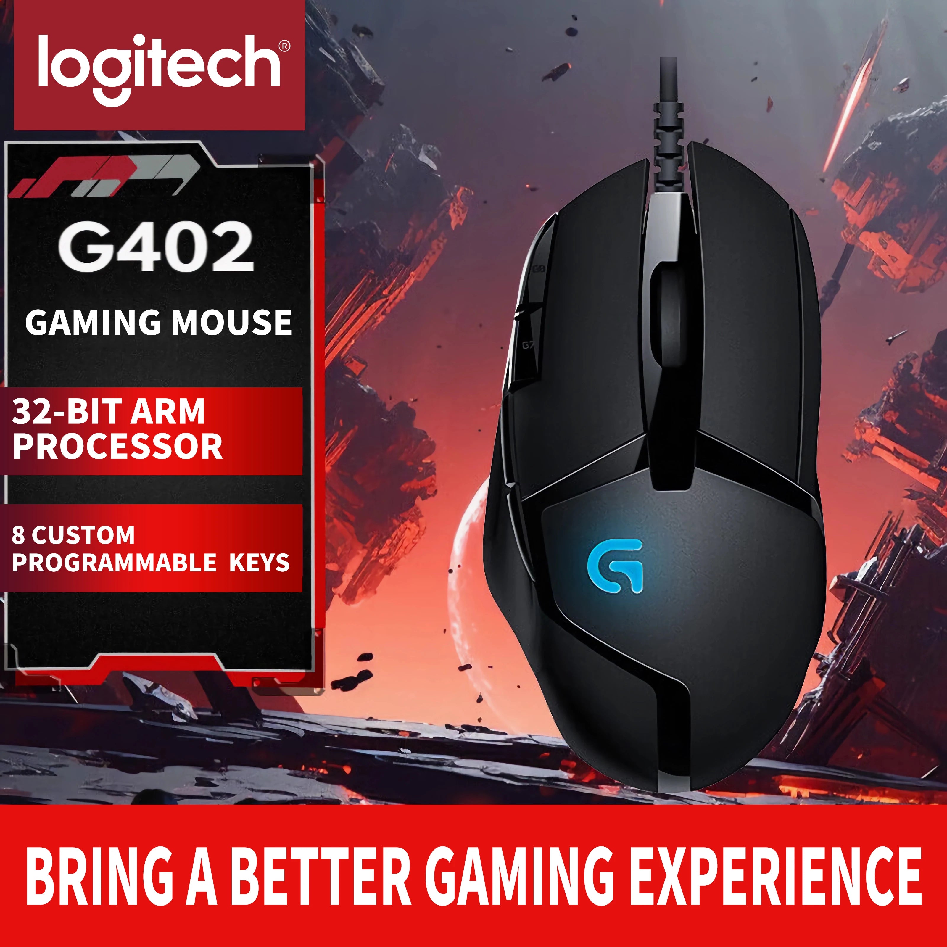 Logitech (G) G402 souris de jeu souris filaire e-sports souris de programmation macro mécanique CSGO manger du poulet ordinateur compétitif