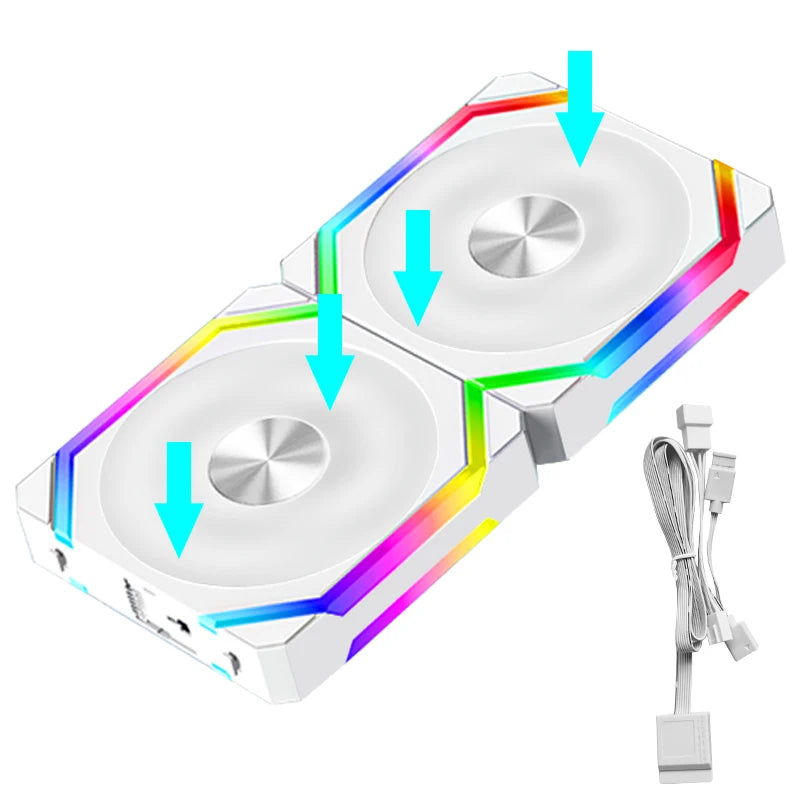 Ventilateur de refroidissement JUMPEAK CS120 ARGB 360mm 240mm Épissement modulaire empilable PWM Ventilateurs RGB silencieux de 120 mm pour le refroidisseur d’eau de boîtier de PC de jeu