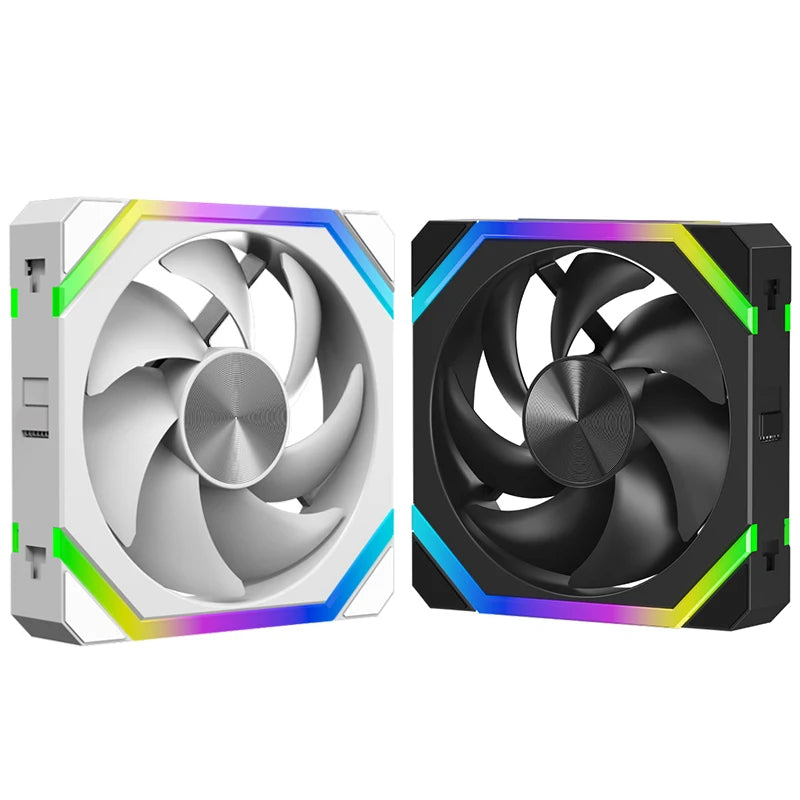 Ventilateur de refroidissement JUMPEAK CS120 ARGB 360mm 240mm Épissement modulaire empilable PWM Ventilateurs RGB silencieux de 120 mm pour le refroidisseur d’eau de boîtier de PC de jeu