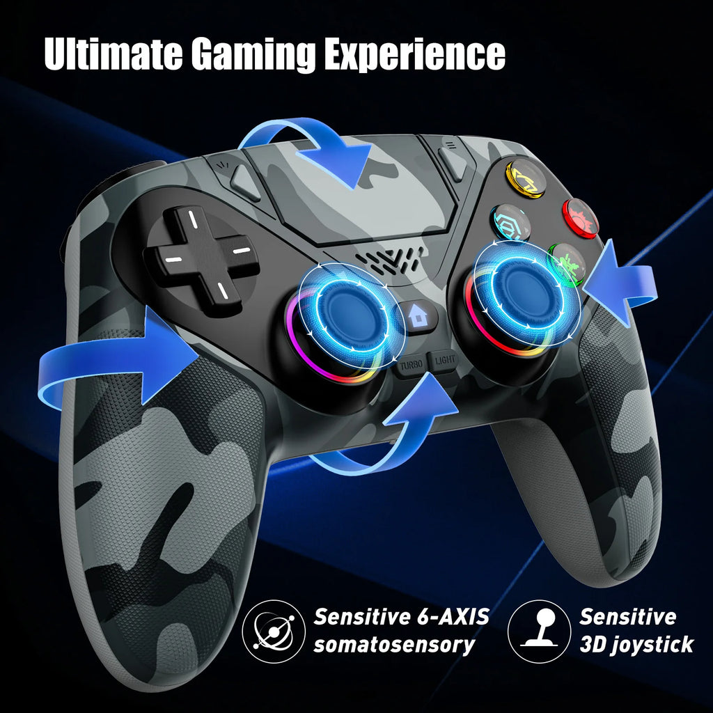 Contrôleur pour Playstation 5 PS5/PS5 Pro/Slim/PC, manette de jeu sans fil RVB avec déclencheur à effet Hall Marco/Turbo Joystick de jeu anti-dérive