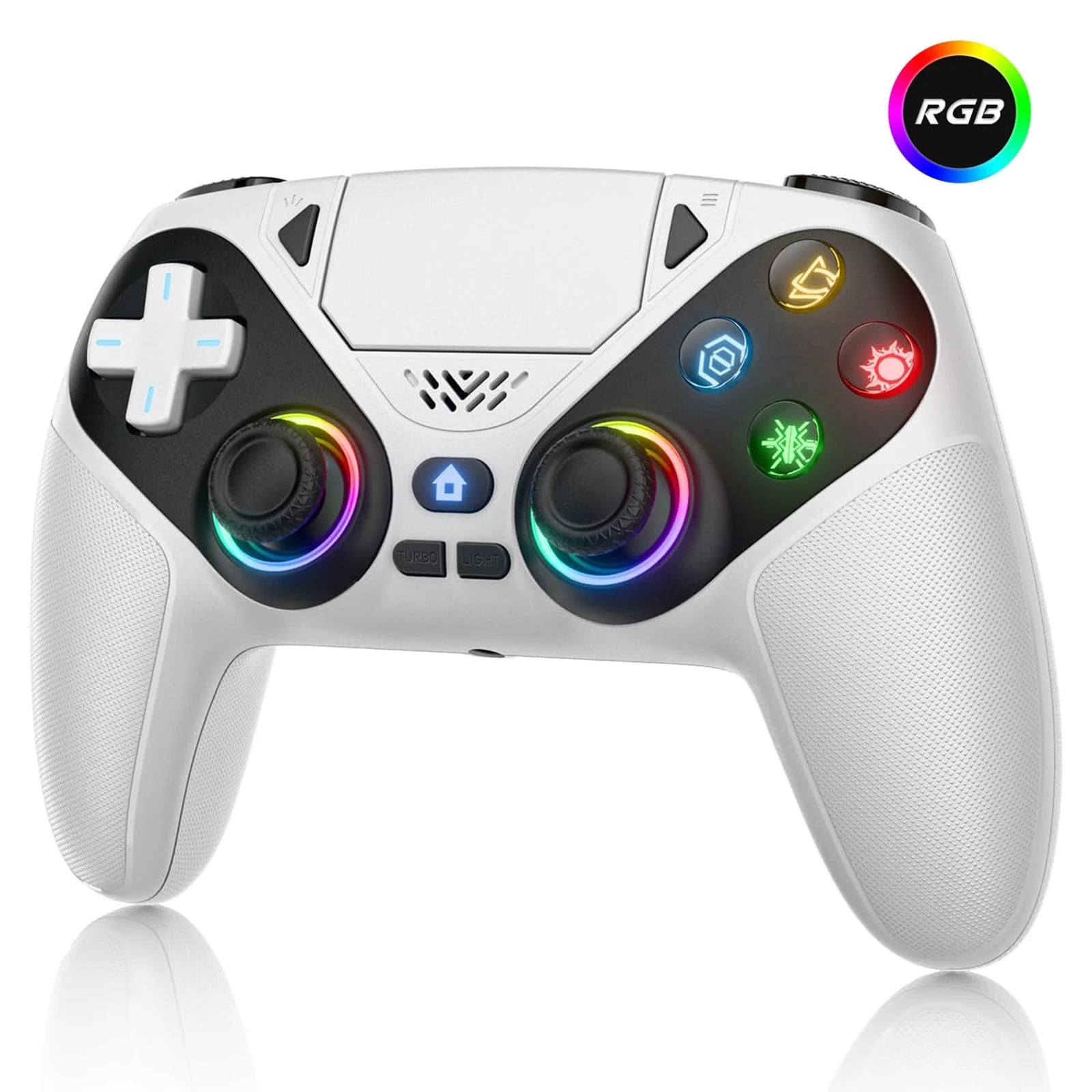 Contrôleur pour Playstation 5 PS5/PS5 Pro/Slim/PC, manette de jeu sans fil RVB avec déclencheur à effet Hall Marco/Turbo Joystick de jeu anti-dérive