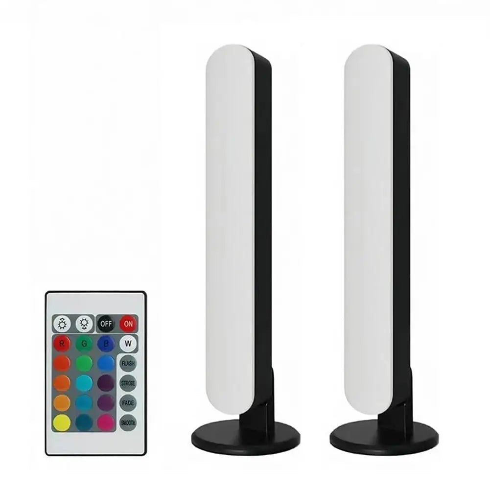 RGB 16 couleurs Lumière ambiante avec télécommande 1/2 paquets Lampe de table LED intelligente pour salle de jeux TV et barre lumineuse de décoration de fête de bureau