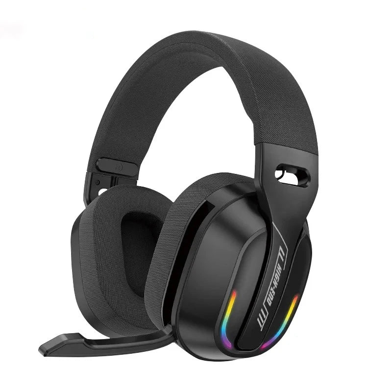 B500 Casque sans fil sur l’oreille Casque de jeu RVB Bluetooth 5.4 Basse basse profonde à latence 60H Temps de lecture pour joueur