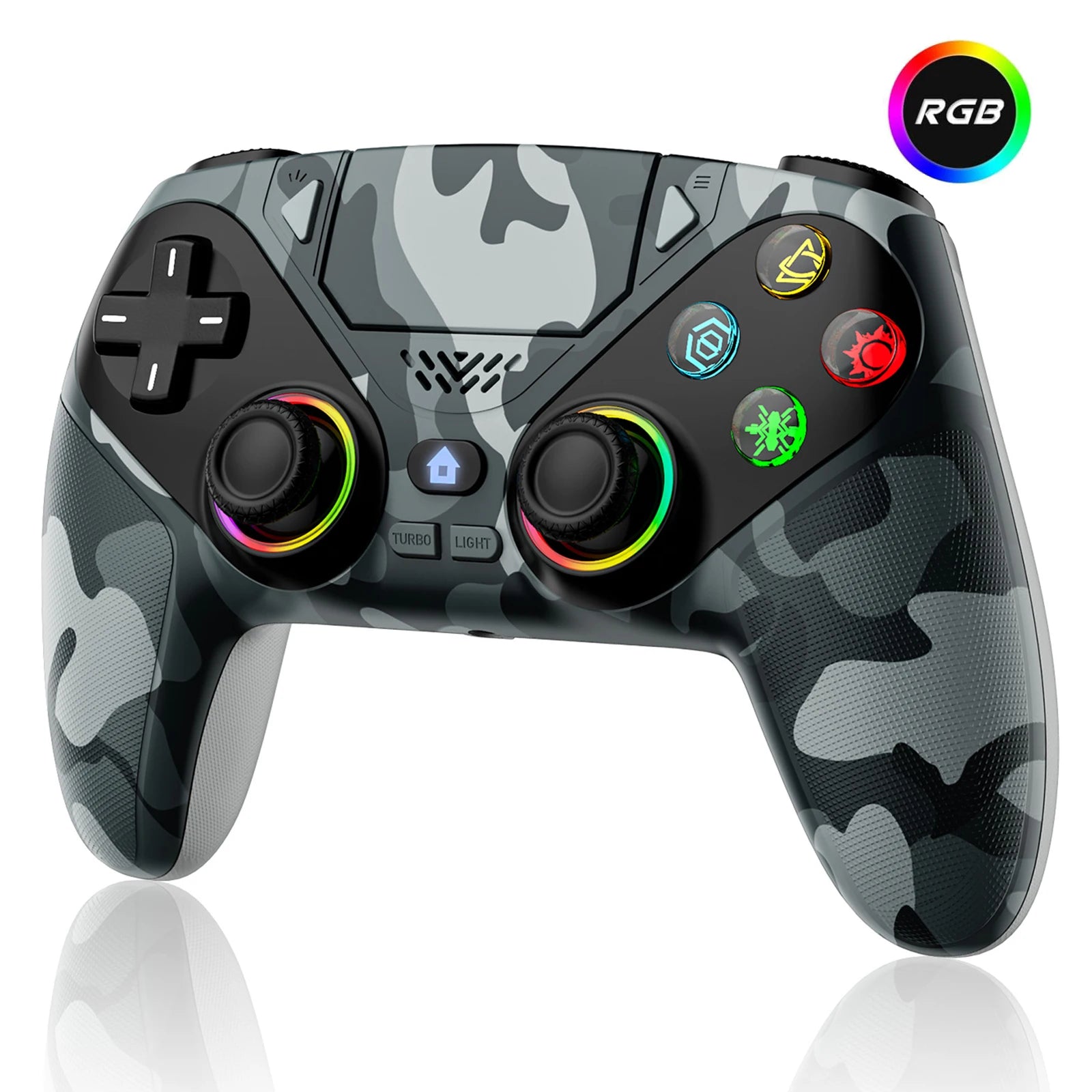 Contrôleur pour Playstation 5 PS5/PS5 Pro/Slim/PC, manette de jeu sans fil RVB avec déclencheur à effet Hall Marco/Turbo Joystick de jeu anti-dérive