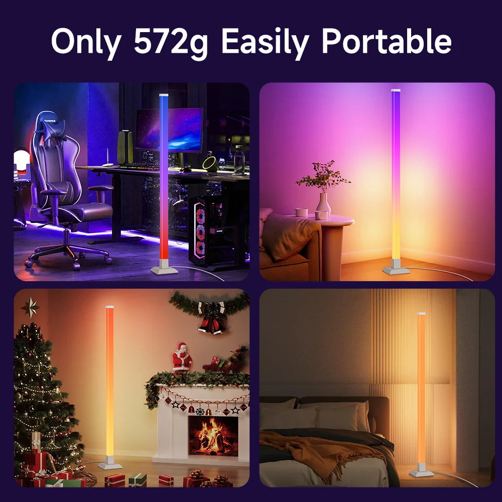 Lampadaire LED RVB APP et télécommande LED Lampadaire moderne pour chambre intérieure Salon Décoration Stand Luminaire