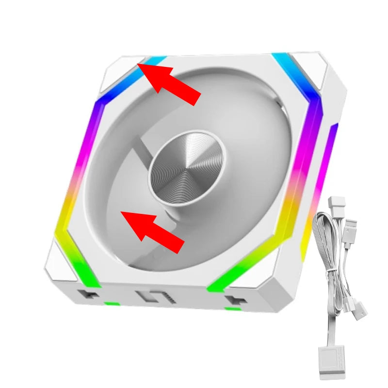 Ventilateur de refroidissement JUMPEAK CS120 ARGB 360mm 240mm Épissement modulaire empilable PWM Ventilateurs RGB silencieux de 120 mm pour le refroidisseur d’eau de boîtier de PC de jeu