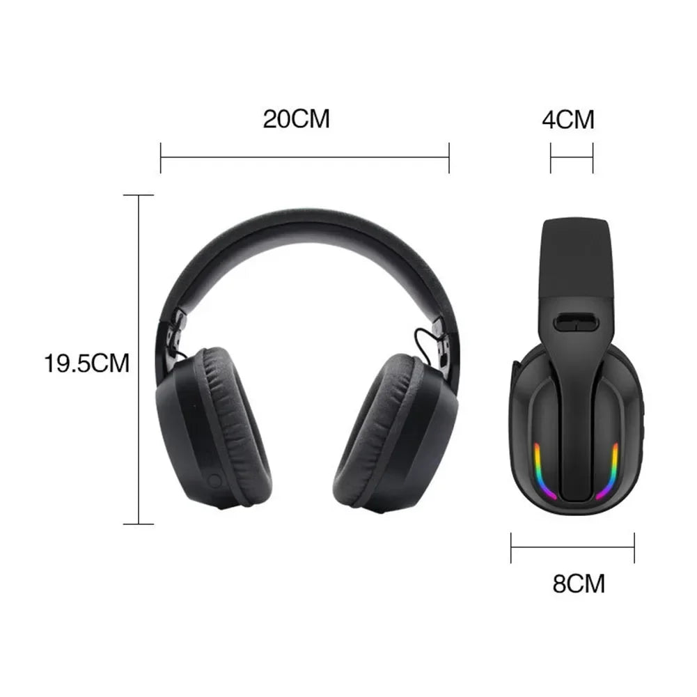 Casque sans fil B500 RGB Casque de jeu antibruit 60H Playtime BTV5.4 & HD Sound Stereo Music Game Écouteurs