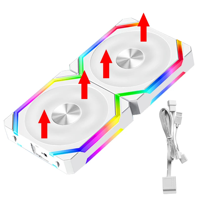 Ventilateur de refroidissement JUMPEAK CS120 ARGB 360mm 240mm Épissement modulaire empilable PWM Ventilateurs RGB silencieux de 120 mm pour le refroidisseur d’eau de boîtier de PC de jeu