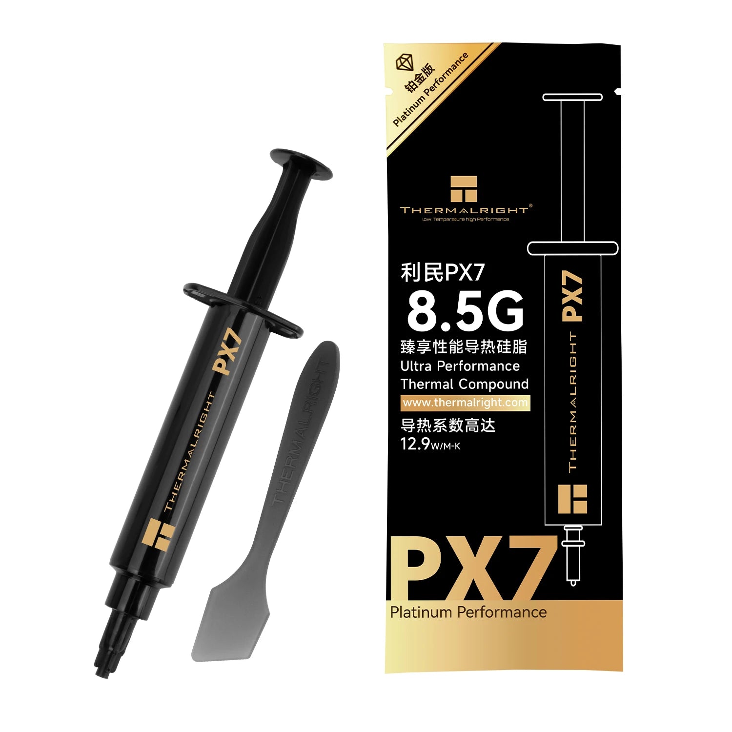 Thermalright PX7 Pâte thermique 12,9 W/m-k Composé thermique haute performance CPU GPU Dissipateur de chaleur Graisse de refroidissement 8.5g avec spatule