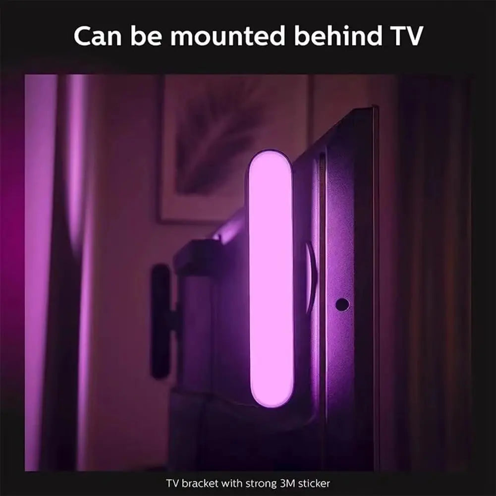 RGB 16 couleurs Lumière ambiante avec télécommande 1/2 paquets Lampe de table LED intelligente pour salle de jeux TV et barre lumineuse de décoration de fête de bureau
