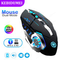 Souris sans fil 2.4G Souris Bluetooth Souris de jeu rétroéclairée RVB Souris rechargeables Souris silencieuse 3600 DPI Souris pour ordinateur portable Macbook