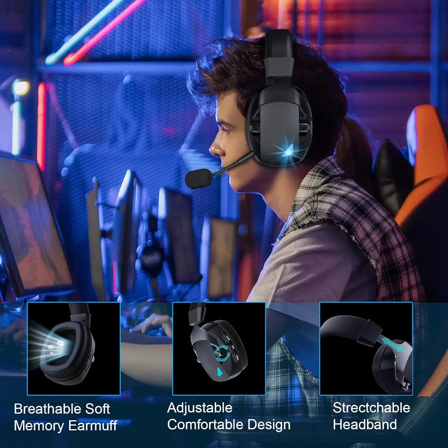 Casque Gaming Sans fil RGB Pro