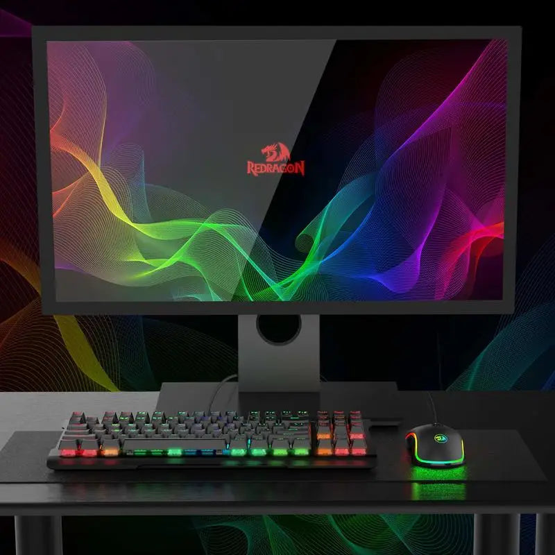 Redragon M711 PC Gaming Mouse Souris filaire 7 boutons programmables personnalisable RGB 10 000 DPI Souris ergonomique